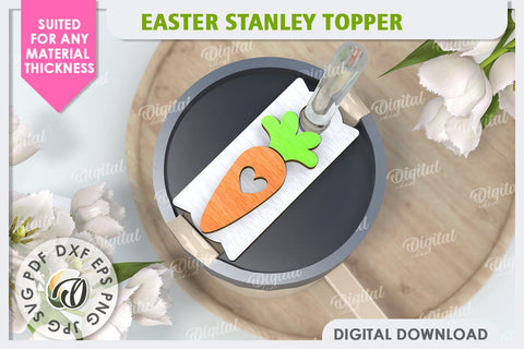 Easter Stanley Toppers Laser Cut Bundle. Easter Decor SVG SVG Evgenyia Guschina 