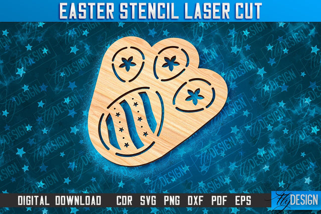 Easter Stencil | Stencil Laser Cut Design | CNC Files SVG Fly Design 
