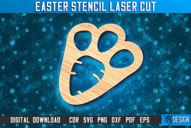 Easter Stencil | Stencil Laser Cut Design | CNC Files SVG Fly Design 