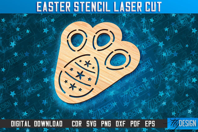 Easter Stencil | Stencil Laser Cut Design | CNC Files SVG Fly Design 