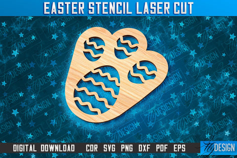 Easter Stencil | Stencil Laser Cut Design | CNC Files SVG Fly Design 