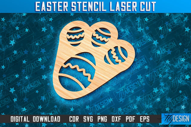 Easter Stencil | Stencil Laser Cut Design | CNC Files SVG Fly Design 