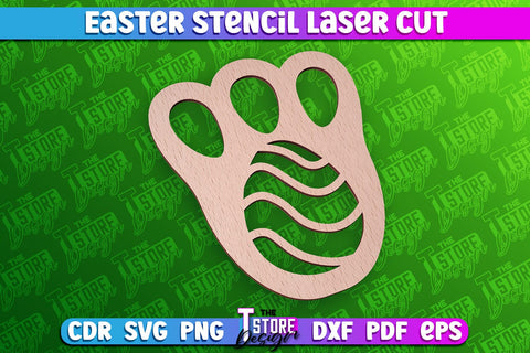 Easter Stencil | Stencil Laser Cut Design | Easter Design | CNC Files SVG The T Store Design 
