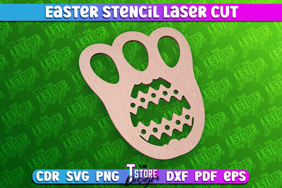 Easter Stencil | Stencil Laser Cut Design | Easter Design | CNC Files SVG The T Store Design 