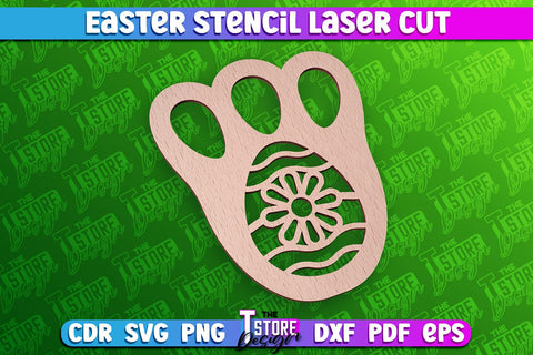 Easter Stencil | Stencil Laser Cut Design | Easter Design | CNC Files SVG The T Store Design 