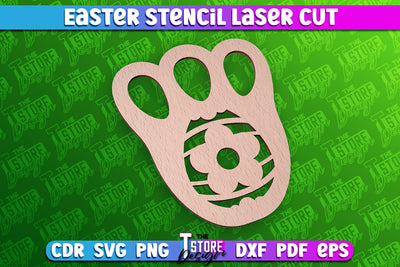 Easter Stencil | Stencil Laser Cut Design | Easter Design | CNC Files SVG The T Store Design 
