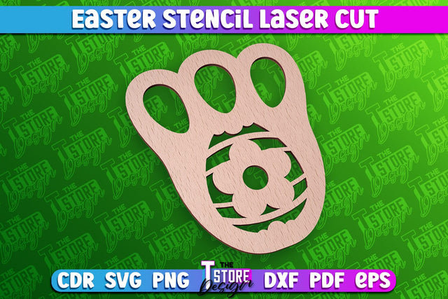 Easter Stencil | Stencil Laser Cut Design | Easter Design | CNC Files SVG The T Store Design 