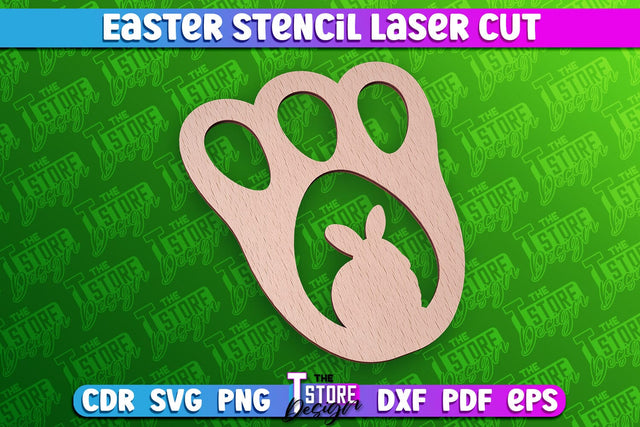 Easter Stencil | Stencil Laser Cut Design | Easter Design | CNC Files SVG The T Store Design 