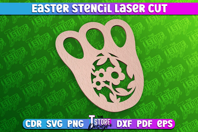 Easter Stencil | Stencil Laser Cut Design | Easter Design | CNC Files SVG The T Store Design 