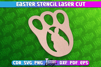 Easter Stencil | Stencil Laser Cut Design | Easter Design | CNC Files SVG The T Store Design 