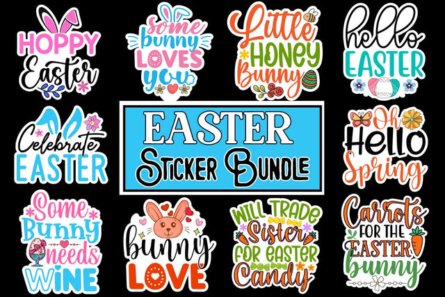 Easter Sticker Bundle, Easter SVG, Easter Sublimation Bundle, Easter SVG Quotes, Easter T-shirt Design SVG Insomnia Std 