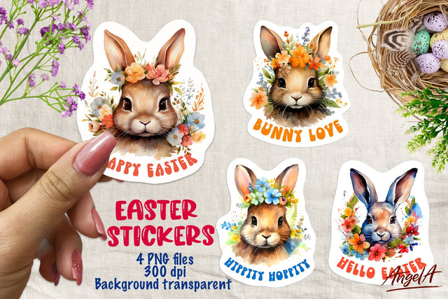 Easter stickers printable / easter bunny / easter sayings Sublimation Angelina Semenova 