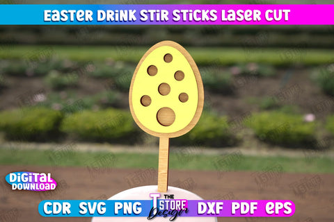 Easter Sticks Stirring Drink Bundle | Drink Stirrers | Cocktail Stirrers | Drinks Markers | CNC Files SVG The T Store Design 