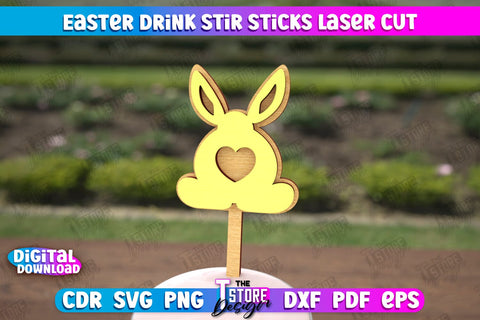 Easter Sticks Stirring Drink Bundle | Drink Stirrers | Cocktail Stirrers | Drinks Markers | CNC Files SVG The T Store Design 