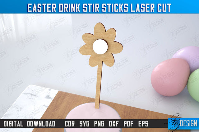 Easter Sticks Stirring Drink | Drink Stirrers | Cocktail Stirrers | Drinks Markers | CNC File SVG Fly Design 