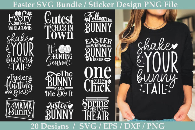 Easter SVG Bundle And Stickers Design SVG akazaddesign 