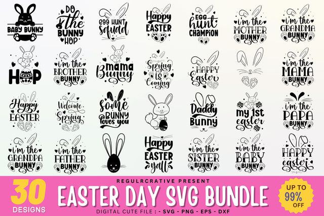 Easter SVG Bundle SVG Regulrcrative 