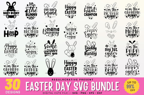 Easter SVG Bundle SVG Regulrcrative 