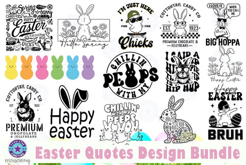 Easter Svg Png Bundle, Easter Bunny Svgs, Happy Easter SVG Bundle, Easter SVG, Easter quotes, Easter Bunny svg SVG FiveStarCrafting 