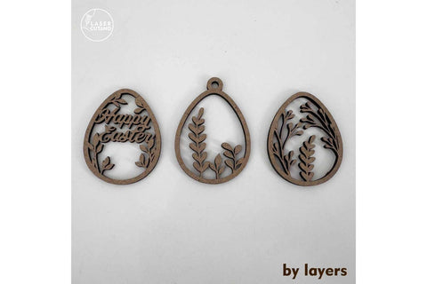 Easter Tags Bundle, Multilayer Templates SVG LaserCutano 