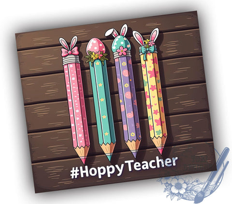 Easter Teacher, Hoppy Teacher, 20oz Tumbler, Sublimation Design, Teacher Gift, Easter Gift, Spring Decor Sublimation ToriDesigns 