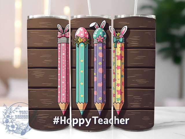 Easter Teacher, Hoppy Teacher, 20oz Tumbler, Sublimation Design, Teacher Gift, Easter Gift, Spring Decor Sublimation ToriDesigns 