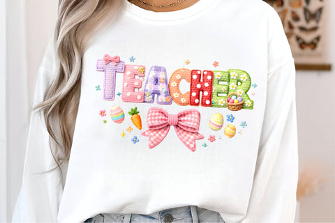 Easter Teacher Png, Happy Easter Png Sublimation designmaster24 