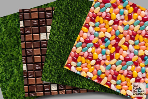 Easter Textures Digital Paper | Spring Pastel Eggs Digital Pattern Fine Purple Elephant Creations 