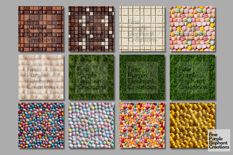 Easter Textures Digital Paper | Spring Pastel Eggs Digital Pattern Fine Purple Elephant Creations 