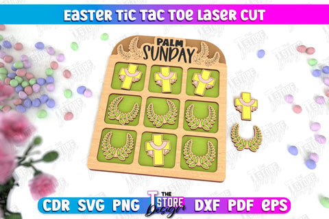 Easter Tic Tac Toe Bundle | Classic Game | Noughts and Crosses | Board Game | CNC Files SVG The T Store Design 
