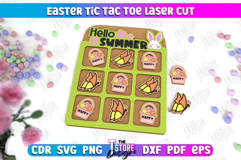 Easter Tic Tac Toe Bundle | Classic Game | Noughts and Crosses | Board Game | CNC Files SVG The T Store Design 