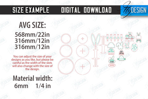 Easter Tiered Tray Bundle | Round Stand | Easter Signs | Dessert Tiered Tray | CNC Files SVG Fly Design 