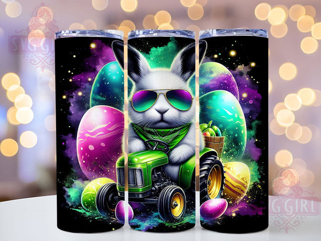 Easter Tractor Bunny Farm Tumbler, Bunny Farm Cup, Spring Sublimation Wrap, Cute Easter Truck Mug, Country Easter Gift, Farm Life Tumbler, Pastel Bunny Design Sublimation SvggirlplusArt 