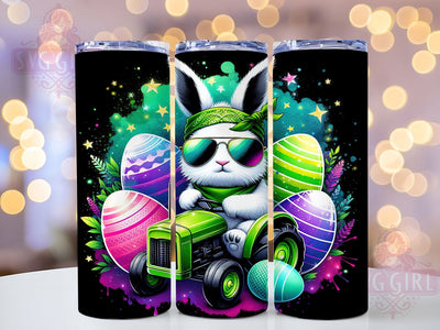 Easter Tractor Bunny Farm Tumbler, Bunny Farm Cup, Spring Sublimation Wrap, Cute Easter Truck Mug, Country Easter Gift, Farm Life Tumbler, Pastel Bunny Design Sublimation SvggirlplusArt 