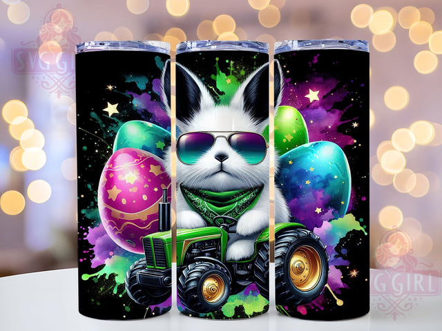 Easter Tractor Bunny Farm Tumbler, Bunny Farm Cup, Spring Sublimation Wrap, Cute Easter Truck Mug, Country Easter Gift, Farm Life Tumbler, Pastel Bunny Design Sublimation SvggirlplusArt 