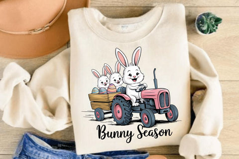 Easter Tractor PNG Bunny Season Sublimation Design Sublimation Regulrcrative 