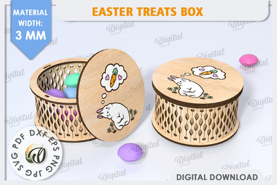 Easter Treats Box Laser Cut. Easter Gift Box SVG SVG Evgenyia Guschina 