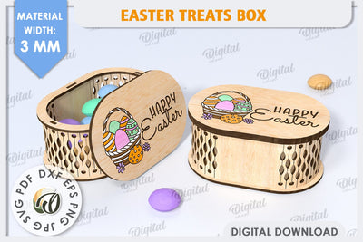 Easter Treats Box Laser Cut. Easter Gift Box SVG SVG Evgenyia Guschina 