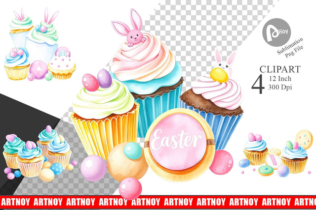 Easter Treats Clipart Sublimation artnoy 