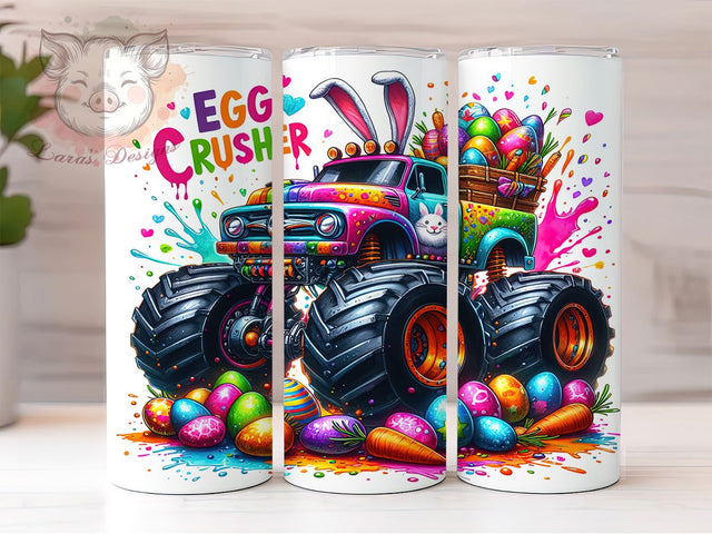 Easter Truck Bunny Egg Crusher Tumbler Wrap, Bunny Egg Crusher Wrap, Funny Easter Sublimation, Spring Truck Cup, Easter Bunny Gift, Vintage Easter Truck, Farmhouse Easter Mug Sublimation Lara' s Designs 