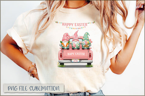 Easter Truck Clipart PNG Sublimation Shetara Begum 