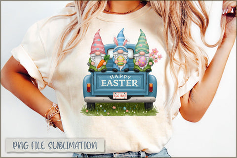 Easter Truck Clipart PNG Sublimation Shetara Begum 