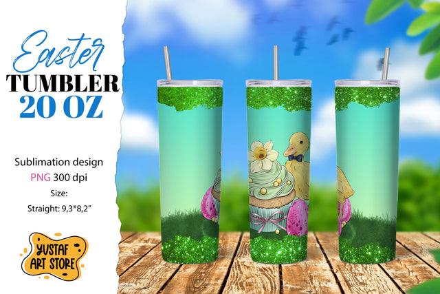 Easter tumbler sublimation. Cute easter duck tumbler wrap Sublimation Yustaf Art Store 