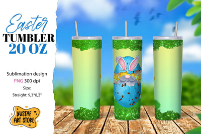 Easter tumbler sublimation. Cute easter gnome tumbler wrap Sublimation Yustaf Art Store 
