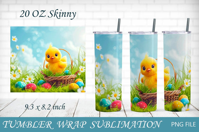 Easter tumbler wrap, Easter chick, Spring 20 oz wrap sublimation Sublimation AnastasiyaArtDesign 