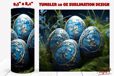 Easter tumbler wrap sublimation / 3d Easter eggs png Sublimation Angelina Semenova 