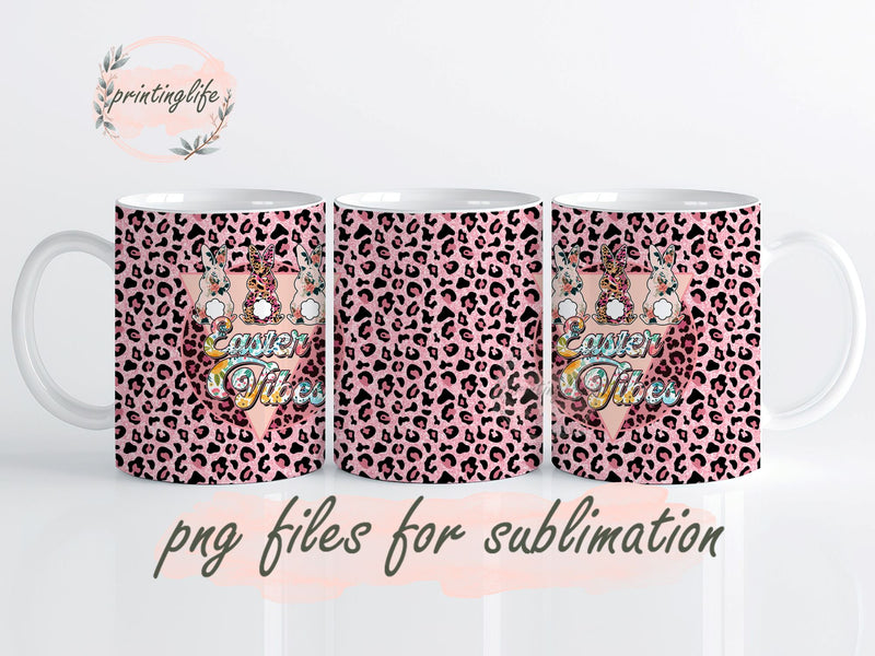 Easter Vibes Mug Wrap Design, Instant Digital Design Download Mug Wrap Design, Mug Design PNG Sublimation PrintingLife 