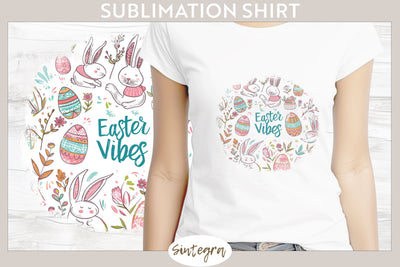Easter Vibes v6 T-shirt Sublimation Sublimation Sintegra 
