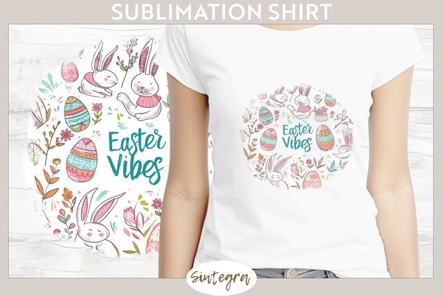 Easter Vibes v6 T-shirt Sublimation Sublimation Sintegra 