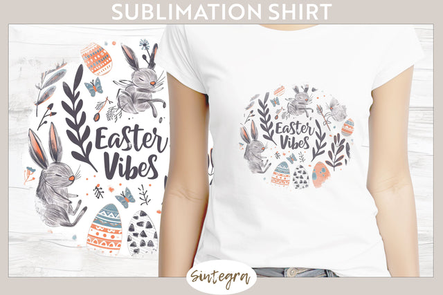 Easter Vibes v7 T-shirt Sublimation Sublimation Sintegra 
